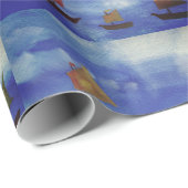 Boats Drawing Glossy Wrapping Paper, 30 in x 6 ft Cadeaupapier (Rol Hoek)