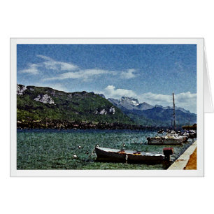 Boats- en bergmeer in Annecy Frankrijk