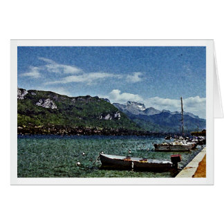 Boats- en bergmeer in Annecy Frankrijk