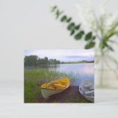 Boats en het meer briefkaart (Staand voorkant)