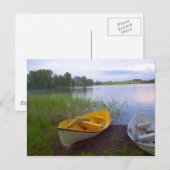 Boats en het meer briefkaart (Voorkant / Achterkant)