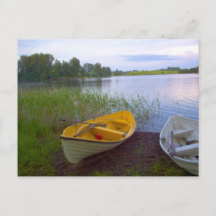 Boats en het meer briefkaart