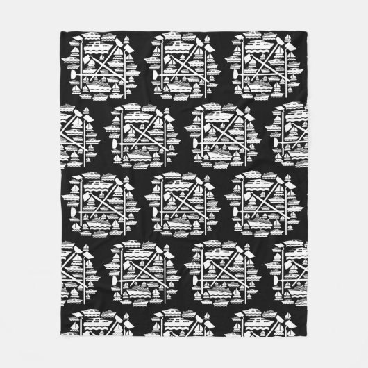 Boats en hoeren fleece deken (Voorkant)