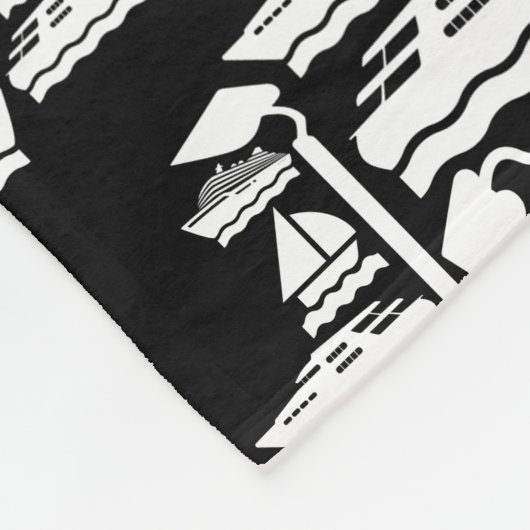 Boats en hoeren fleece deken (Hoek)