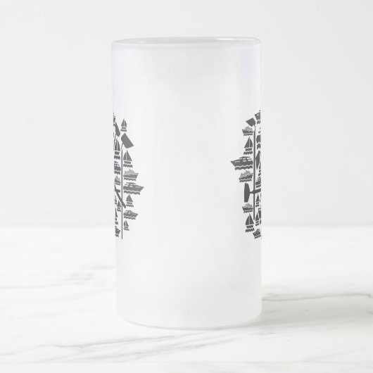 Boats en hoeren matglas bierpul (Center)