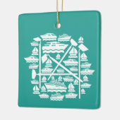 Boats en hoes keramisch Ornament (Links)