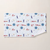 Boats en vuurtorens blauw bad handdoek (Handdoek)