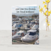 Boats gepersonaliseerde nicht verjaardag kaart (Gele Bloem)