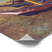 Boats geschilderd door Vincent van Gogh Reprint Poster (Hoek)