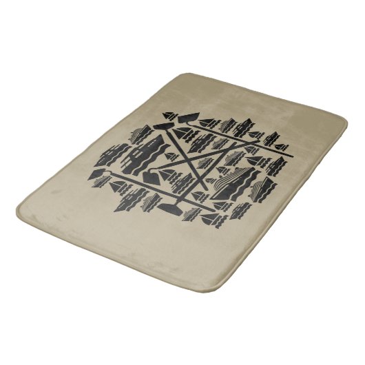 Boats & Hoes Bath Mat (Gekanteld)
