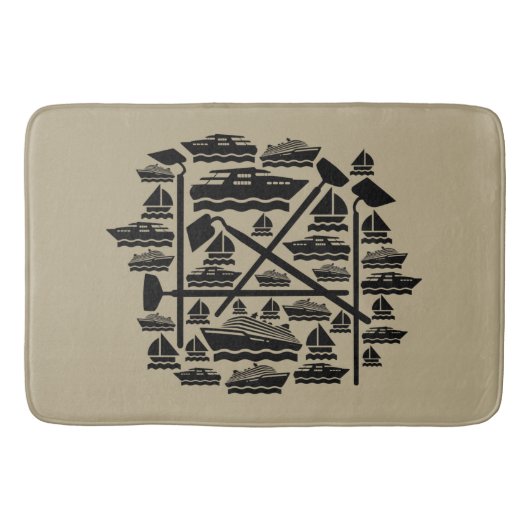 Boats & Hoes Bath Mat (Voorkant)