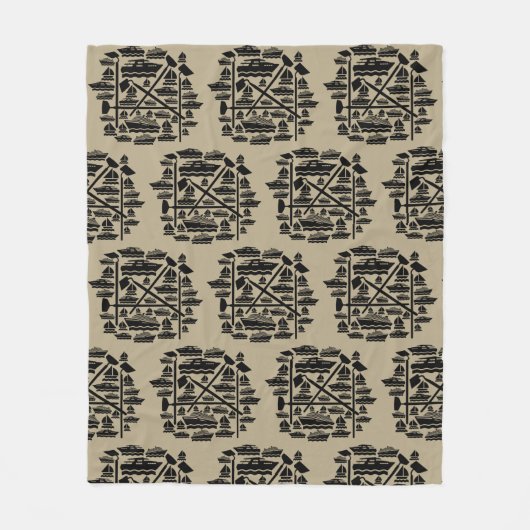 Boats & Hoes Fleece Blanket Deken (Voorkant)