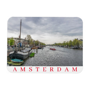 Boats in Amsterdam fridge magnet Magneet
