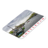 Boats in Amsterdam fridge magnet Magneet (Linkerzijde)