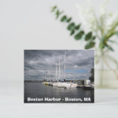 Boats in Boston Harbour Briefkaart (Staand voorkant)