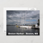 Boats in Boston Harbour Briefkaart (Voorkant / Achterkant)