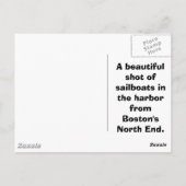 Boats in Boston Harbour Briefkaart (Achterkant)