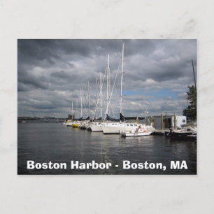 Boats in Boston Harbour Briefkaart