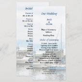 Boats in Bridgetown Barbados Wedding Programme Programmakaart (Voorkant / Achterkant)