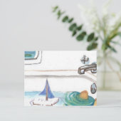 Boats in de Bathtub, vorige keer, om naar het stra Briefkaart (Staand voorkant)