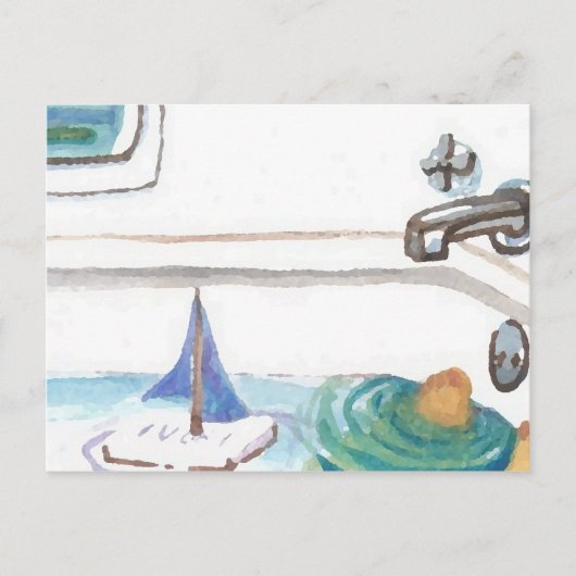 Boats in de Bathtub, vorige keer, om naar het stra Briefkaart (Voorkant)