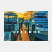 Boats in de Harbour Sunset Deurmat (Voorkant)