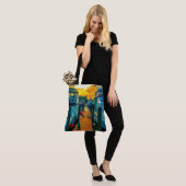 Boats in de Harbour Sunset Tote Bag (Op model)