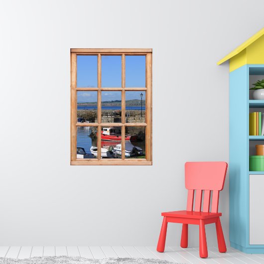 Boats in de haven - Fake Window Fiew Poster (Kinderkamer 1)