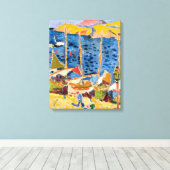 Boats in de haven van Collioure | Andre Derain | Canvas Afdruk (Insitu (Houten vloer))