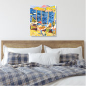 Boats in de haven van Collioure | Andre Derain | Canvas Afdruk (Insitu (Slaapkamer))