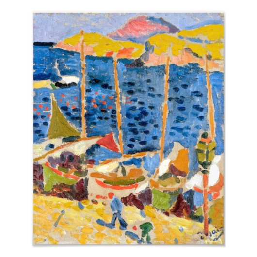 Boats in de haven van Collioure | Andre Derain | Foto Afdruk (Voorkant)