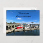 Boats in de haven van Gloucester Briefkaart (Voorkant / Achterkant)