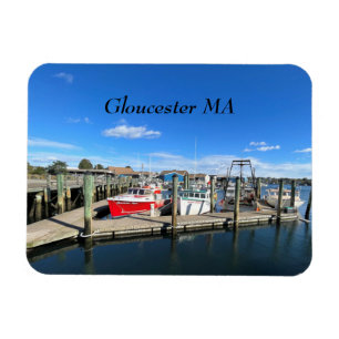Boats in de haven van Gloucester Magneet