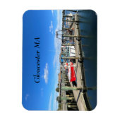Boats in de haven van Gloucester Magneet (Verticaal)