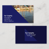 Boats in de jachthaven visitekaartje (Voorkant / Achterkant)