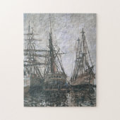 Boats in een Harbour Monet Fine Art Legpuzzel (Verticaal)
