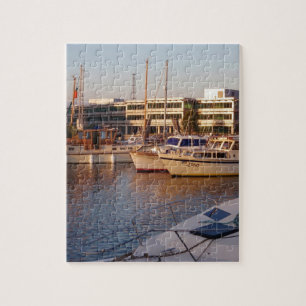 Boats in een jachthaven legpuzzel