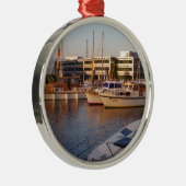 Boats in een jachthaven metalen ornament (Rechts)