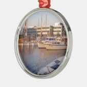 Boats in een jachthaven metalen ornament (Links)