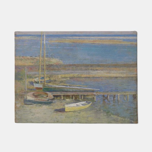Boats in een landingsbaan (landschap New England) Deurmat (Voorkant)
