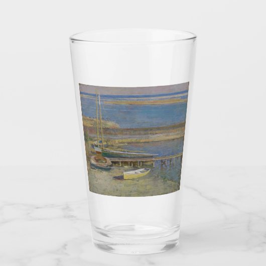 Boats in een landingsbaan (landschap New England) Glas (Voorkant)