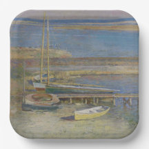 Boats in een landingsbaan (landschap New England)