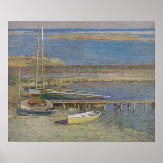 Boats in een landingsbaan (landschap New England) Poster (Voorkant)