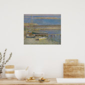 Boats in een landingsbaan (landschap New England) Poster (Keuken)