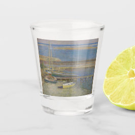 Boats in een landingsbaan (landschap New England) Shot Glas