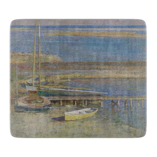 Boats in een landingsbaan (landschap New England) Snijplank (Voorkant)