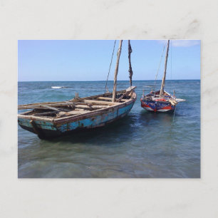 Boats in Haïti Briefkaart