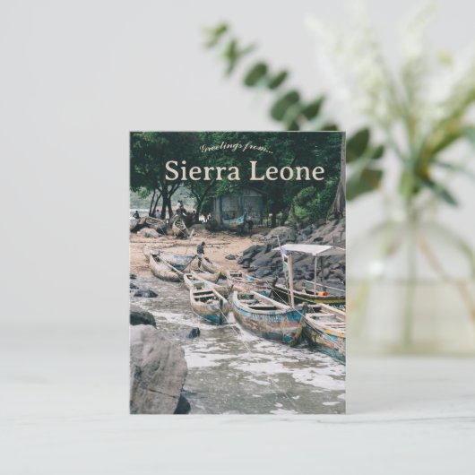 Boats in Harbour in Kent Sierra Leone Briefkaart (Staand voorkant)