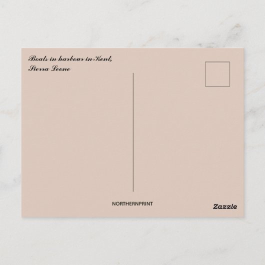 Boats in Harbour in Kent Sierra Leone Briefkaart (Achterkant)