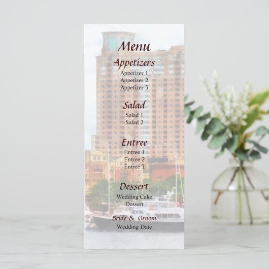 Boats in het menu Binnenste havenbaltimore MD Wedd (Staand voorkant)